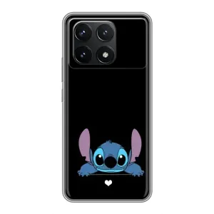 Чохол з принтом Стіч на Xiaomi POCO F6 Pro (Стіч на чорному)