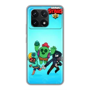 Чехлы Brawl Stars для Xiaomi POCO F6 Pro (AlphaPrint) (Трио героев)