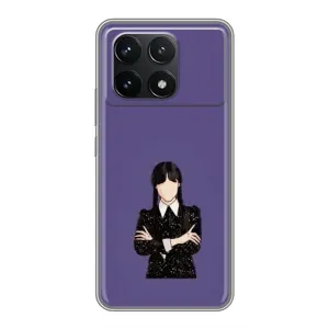 Чохли Венсдей на Xiaomi POCO F6 Pro Уенсдей (AlphaPrint) (Венздей у чорному)