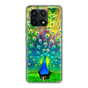 Чохол з пташками на Xiaomi POCO F6 Pro (VPrint) (Яскравий Павлин)