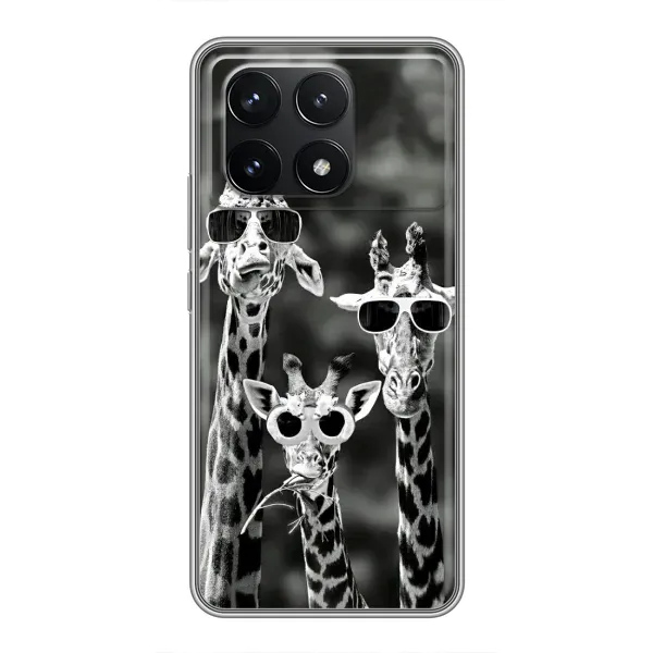 Чехол с принтом «Жирафы в очках» для Xiaomi POCO F6 Pro Чехол с принтом «Жирафы в очках» для Xiaomi POCO F6 Pro