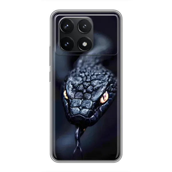 Чохол з принтом «Чорна змія» для Xiaomi POCO F6 Pro