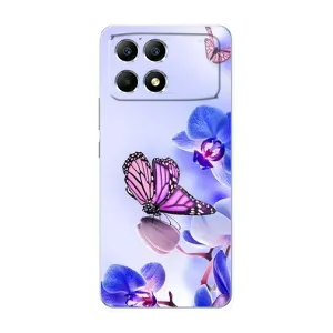 Чохли з квітами для Xiaomi POCO F6 (VPrint) (Метелик на квітах)