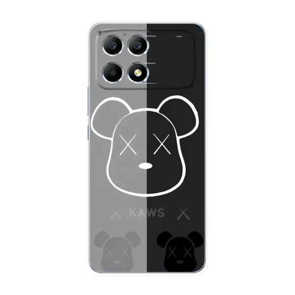 Чехол с принтом «БеарБрик глаза» для Xiaomi POCO F6