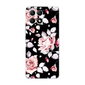 Чохли з квітами для Xiaomi POCO F6 (VPrint) (Квіти на чорному)