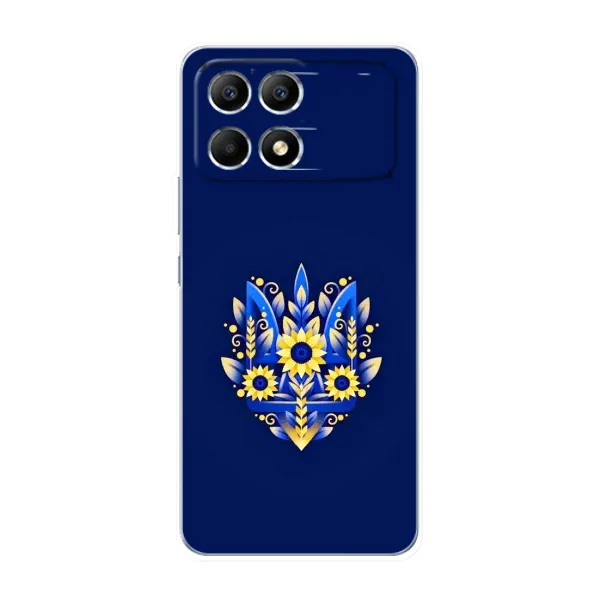 Чохол з принтом «Квітковий Герб» для Xiaomi POCO F6