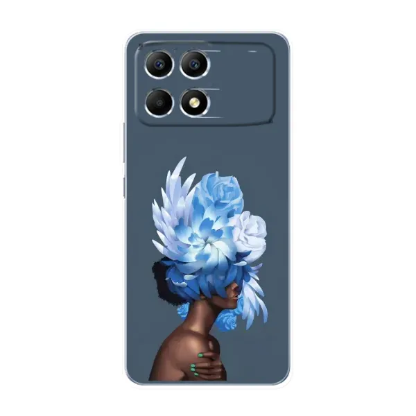 Чохол з принтом «Квіти на голові» для Xiaomi POCO F6