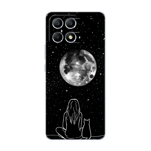 Чохол з принтом «Дівчина з котом» для Xiaomi POCO F6 Чохол з принтом «Дівчина з котом» для Xiaomi POCO F6
