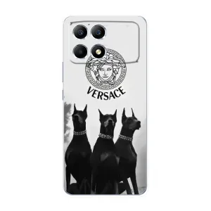 Чохли VERSACE для Поко Ф6 (PREMIUMPrint) (Доберман Версаче)