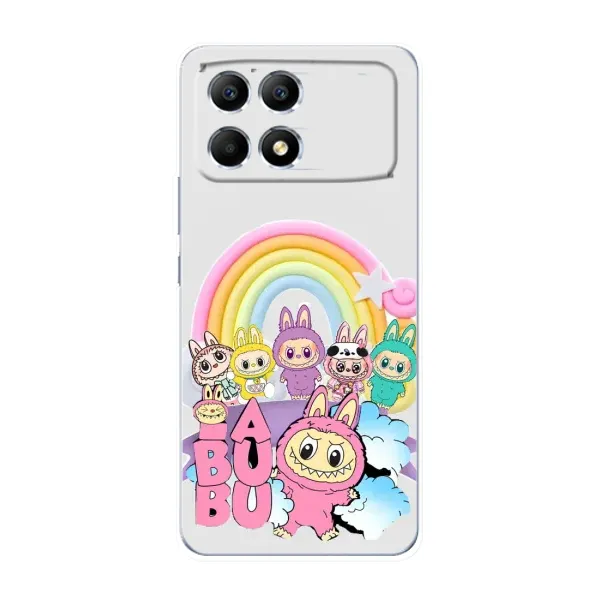 Чехол с принтом «Фон Лабубу» для Xiaomi POCO F6
