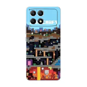 Чохол Майнкрафт на Xiaomi POCO F6 (AlphaPrint) Minecraft (фон Minecraft)