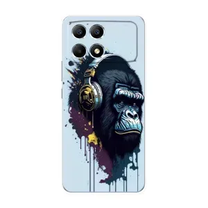 Чохол з Мавпами Xiaomi POCO F6 - (AlphaPrint) (Горила в навушниках)