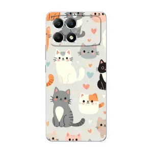 Чохол з малюнком кіт на Xiaomi POCO F6 (Колаж котів)