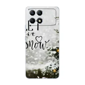 Новорічні, Святкові Чохли для Xiaomi POCO F6 - 2024 год (Let it snow)