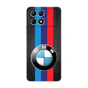 Чехол для ПОКО Ф6 - с принтом БМВ (AlphaPrint) (Лого BMW)