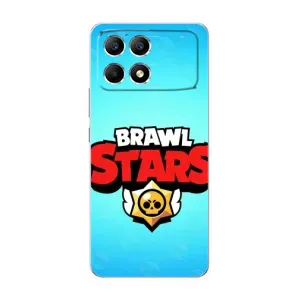Чехлы Brawl Stars для Xiaomi POCO F6 (AlphaPrint) (Лого Бравл Старс)