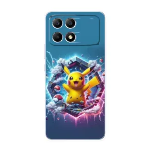 Чохол з Пікачу на Xiaomi POCO F6 (Лого Пікачу)