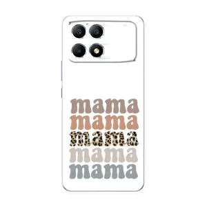 Чехлы для мамы на Xiaomi POCO F6 (Текстовый коллаж мама)