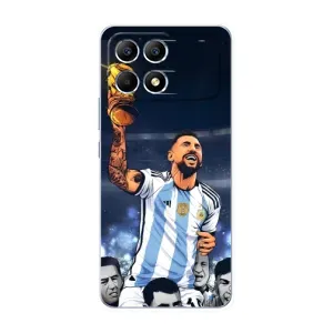 Чехлы для Xiaomi POCO F6 (Leo чемпион) (AlphaPrint) (Месси с кубком)