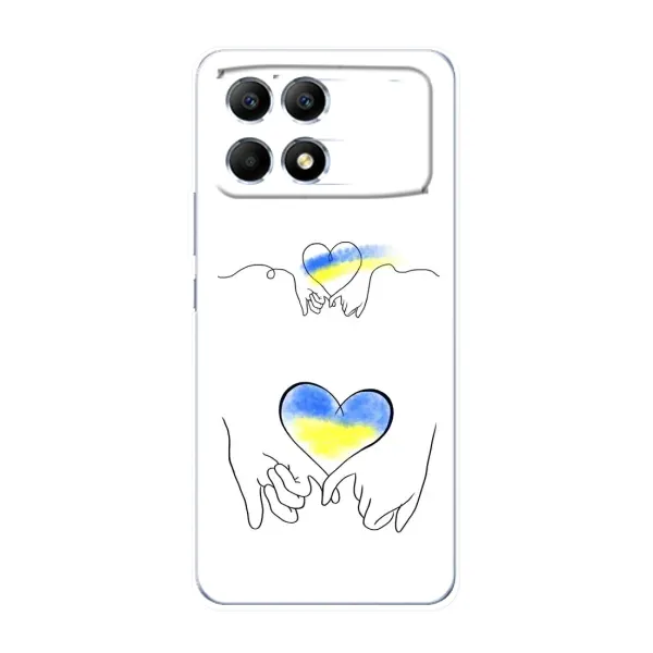 Чохол з принтом «Мир Україні» для Xiaomi POCO F6 Чохол з принтом «Мир Україні» для Xiaomi POCO F6