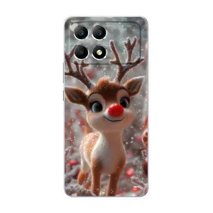 Яскравий чохол для Xiaomi POCO F6 з Зимові Оленята