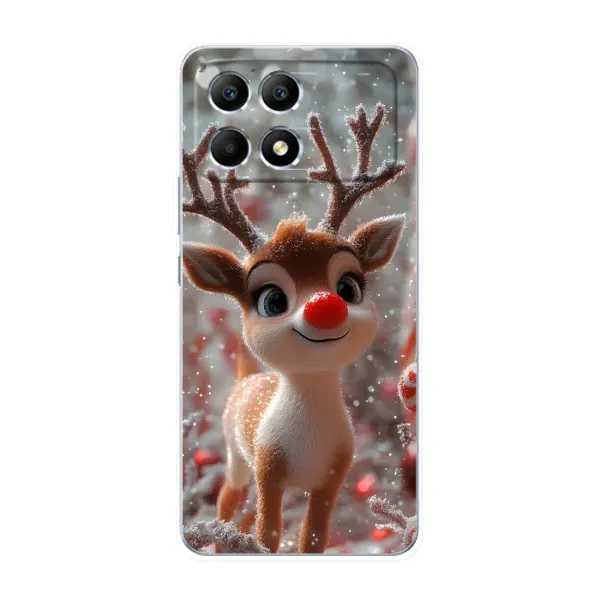 Чехол с принтом «Олень с носом» для Xiaomi POCO F6
