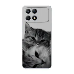 Чохол з малюнком кіт на Xiaomi POCO F6 (Пара котів)