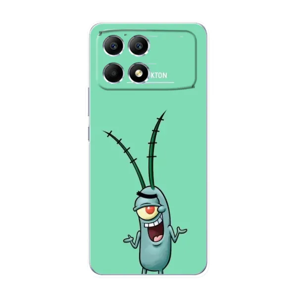 Чехол с принтом «Персонаж Планктон» для Xiaomi POCO F6