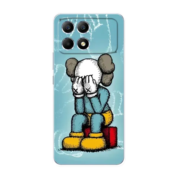 Чехол с принтом «Плач Bearbrick» для Xiaomi POCO F6