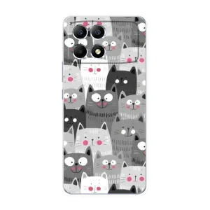 Чохли з Котиками для Xiaomi POCO F6 (VPrint) (Мальовані котики)