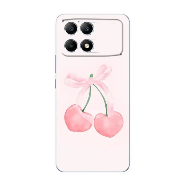 Чехол с принтом «Розовые вишни» для Xiaomi POCO F6 Чехол с принтом «Розовые вишни» для Xiaomi POCO F6