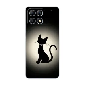 Чохол з принтом для Xiaomi POCO F6 (AlphaPrint) Модні коти (Силует котика)