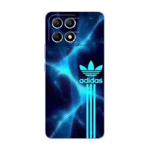 Чохли Адидас для Xiaomi POCO F6 (AlphaPrint) (Синій Адідас)
