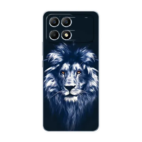 Чехол с принтом «Синий Лев» для Xiaomi POCO F6