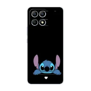Чохол з принтом Стіч на Xiaomi POCO F6 (Стіч на чорному)