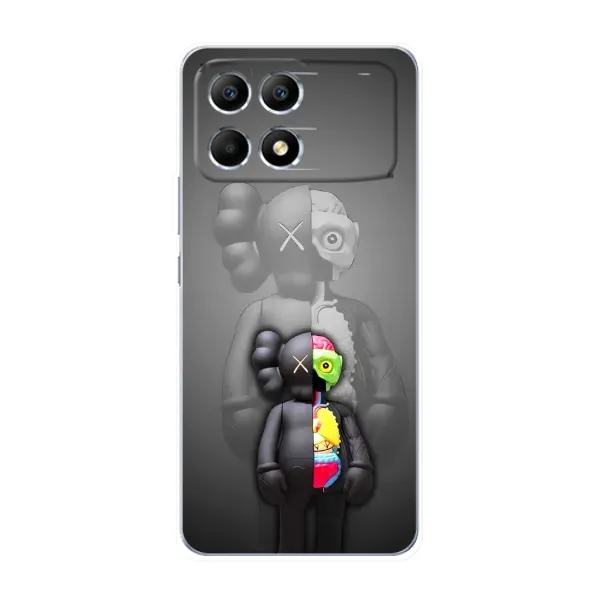 Чехол с принтом «Тело Bearbrick» для Xiaomi POCO F6