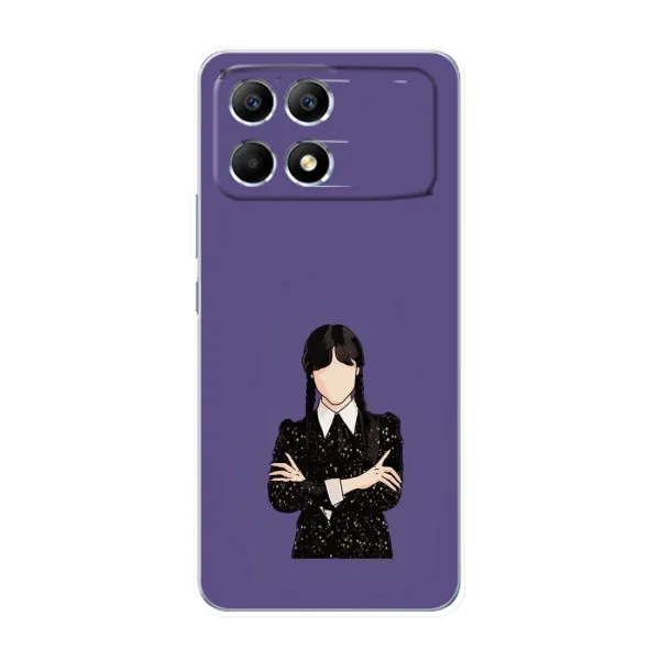 Чохол з принтом «Венздей у чорному» для Xiaomi POCO F6