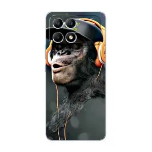 Чохол з Мавпами Xiaomi POCO F6 - (AlphaPrint) (В навушниках)