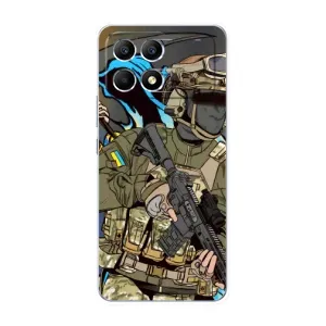 Чехлы с картинкой ЗСУ для Xiaomi POCO F6 (AlphaPrint) (Воїн ЗСУ)