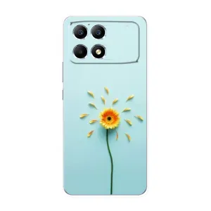 Чохли з квітами для Xiaomi POCO F6 (VPrint) (Жовта квітка)