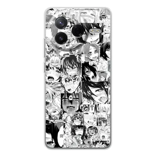 Чохол з принтом «Ahegao manga» для Xiaomi POCO F7 Pro Чохол з принтом «Ahegao manga» для Xiaomi POCO F7 Pro