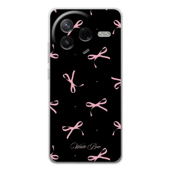 Чехол с принтом «Банты на черном» для Xiaomi POCO F7 Pro Чехол с принтом «Банты на черном» для Xiaomi POCO F7 Pro