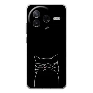 Чохол з малюнком кіт на Xiaomi POCO F7 Pro (Байдужий кіт)