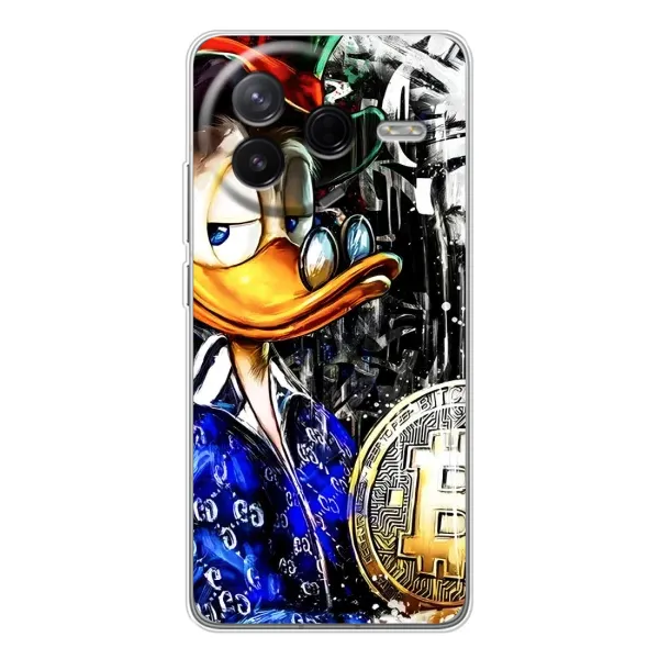 Чехол с принтом «Биткойн Скрудж» для Xiaomi POCO F7 Pro
