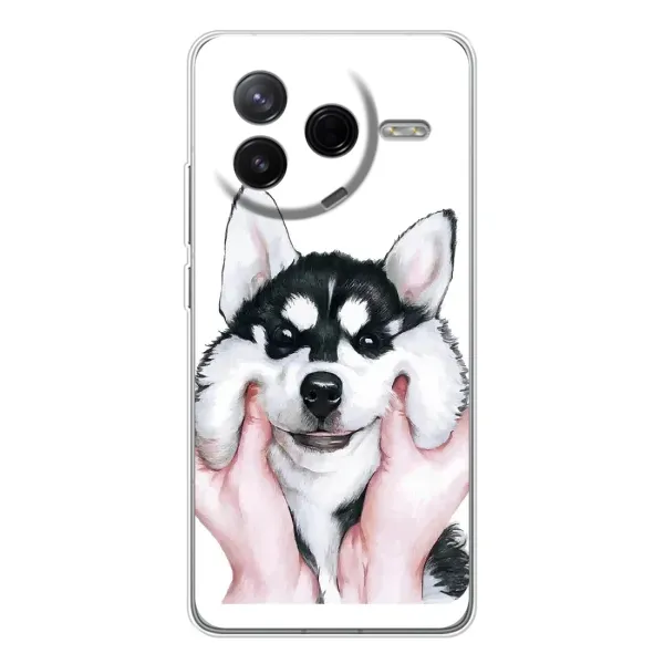Чехол с принтом «Довольный Хаски» для Xiaomi POCO F7 Pro