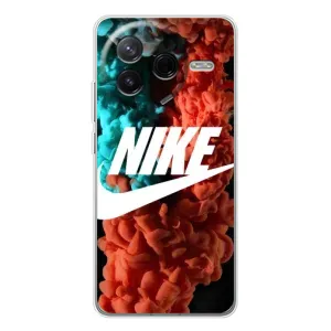 Чехол для Xiaomi POCO F7 Pro - с принтом Найк (AlphaPrint) (Дымчатый найк)