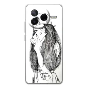 Чохол з друком для Xiaomi POCO F7 Pro - (Мода) (AlphaPrint) (Фото дівчини)