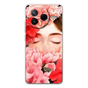 Чехлы (ART) Цветы на Xiaomi POCO F7 Pro (VPrint) (Глаза в цветах)