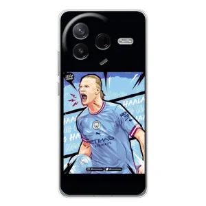 Чехлы с футболистом Ерлинг Холанд для Xiaomi POCO F7 Pro (AlphaPrint) (гол Эрлинг Холланд)