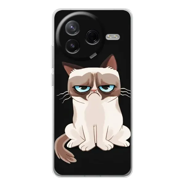 Чехол с принтом «Грустный кот» для Xiaomi POCO F7 Pro Чехол с принтом «Грустный кот» для Xiaomi POCO F7 Pro